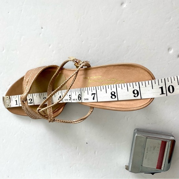 BALENCIAGA Custom Originals Tan Ankle Strap Open-toe Heels Sandals Size 8 AA - Picture 13 of 15